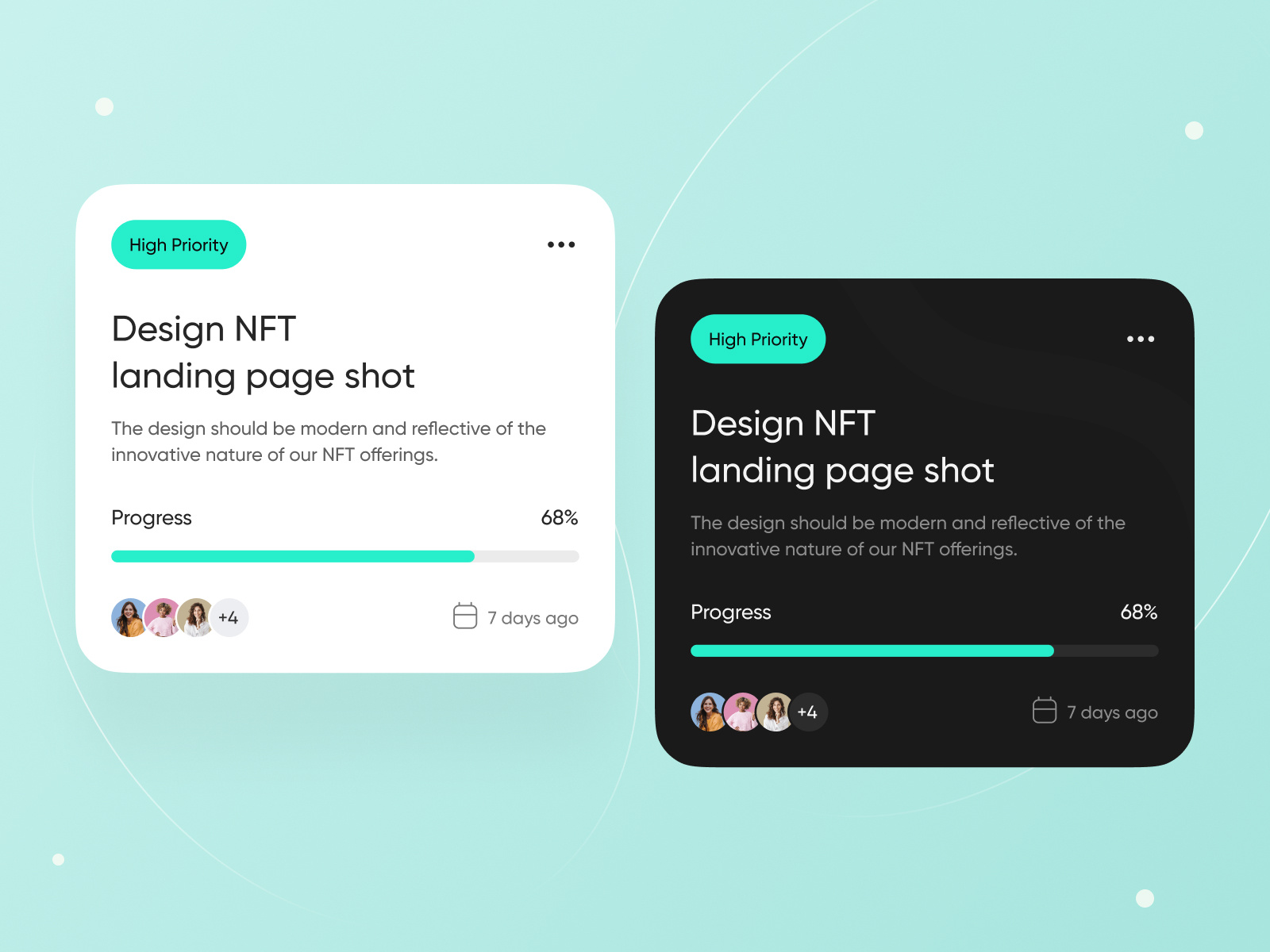Task Manager Widgets - Web / Mobile UI animation clean dashboard design ios mobile ui user interface ux web