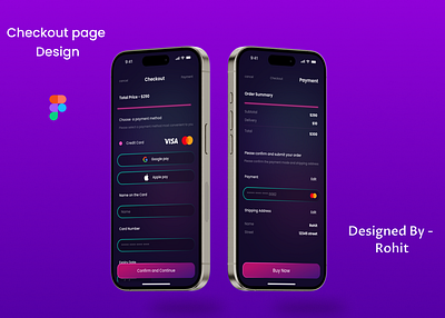 Checkout Page Design for Mobile Application. checkoutpage design figma mobile application ui ux