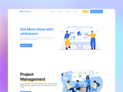 Workspace Application Landing Page app design app landing page application branding design free download freebie illustration landing page ux web design