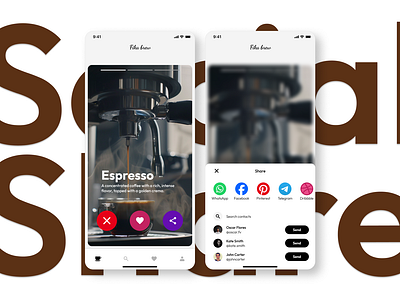 Social Share coffee dailyui figma media mobile social socialmedia