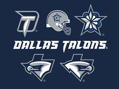 27/32 – Dallas Talons branding dallas design eagle football graphic design illustration logo sports sports branding star talons texas typography