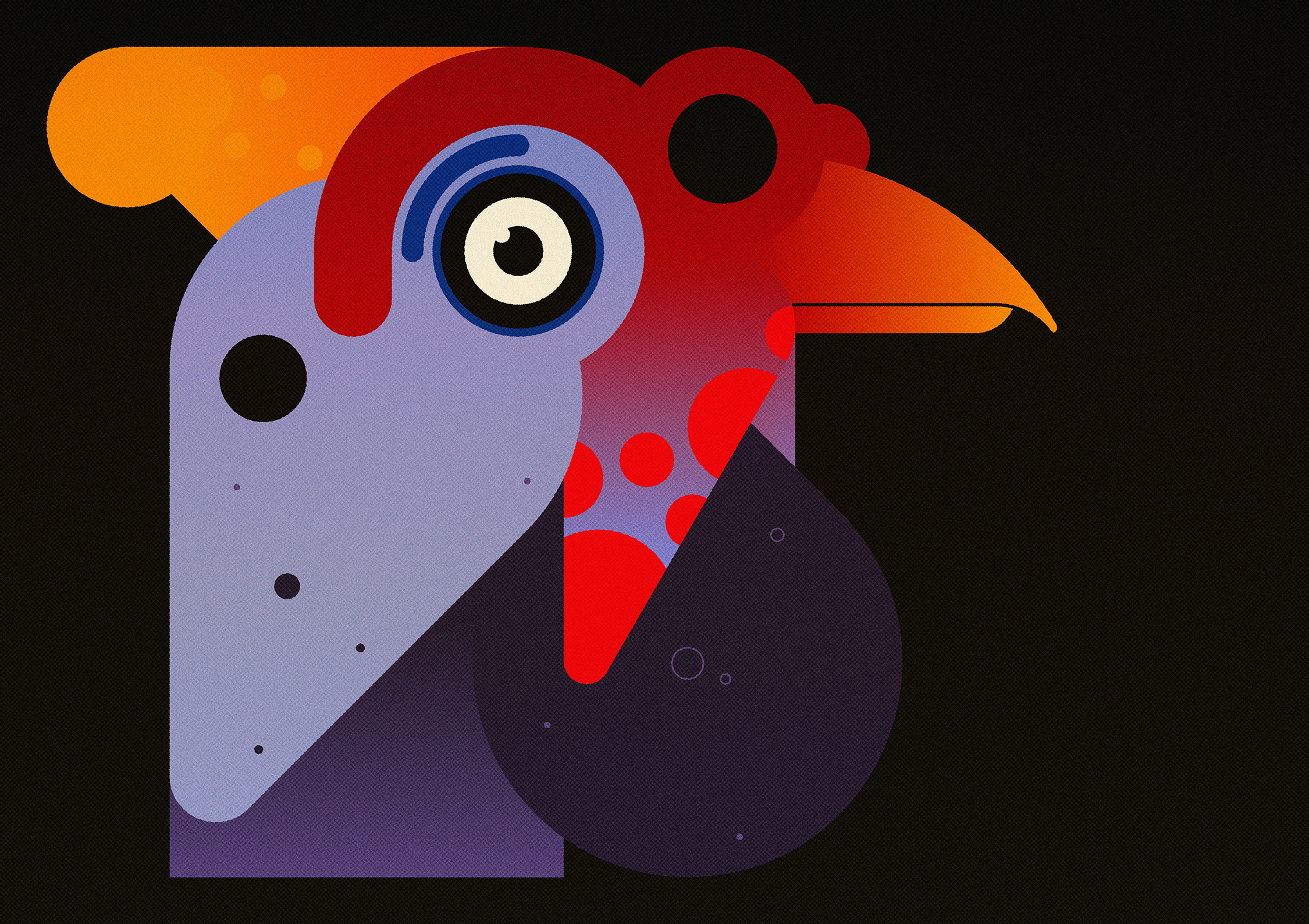 Helmeted Guineafowl (2024) animal animals bird birds design graphic graphic design illustration minimal minimal illustration nature vector wild wildlife