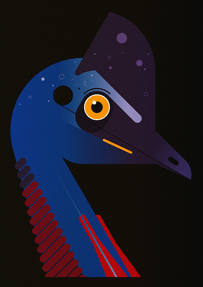 Southern Cassowary (2024) animal animals bird birds design graphic graphic design illustration minimal minimal illustration nature vector wild wildlife