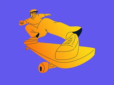 Skater Boy Illustration character graphic design illustration vector