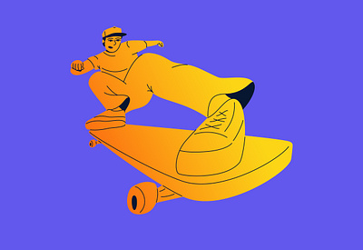 Skater Boy Illustration character graphic design illustration vector