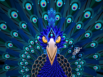 Fortunes Of Treasures - ( "Zephyr" ) ( Pulchritudinous Deck ) adobe after effects animation bird branding cartoon character character design feathers fortune illustration motion motion graphics pattern peacock tarrot toon treasure vector video