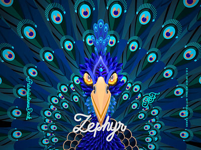 Fortunes Of Treasures - ( "Zephyr" ) ( Pulchritudinous Deck ) adobe animation bird branding cartoon character character design feathers fortune illustration motion motion graphics parallax pattern peacock tarrot toon treasure vector video