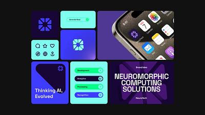 NeuraTech: AI Solution, Visual Identity ai artificial intellegence logo design tech logo