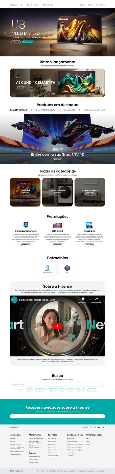 Site Hisense - Desktop ui ux