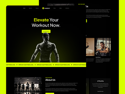 Workout Web UI black bold design home sport ui workout