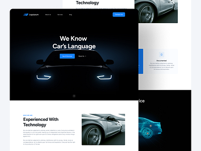 Car Tech UI black car home modern ui