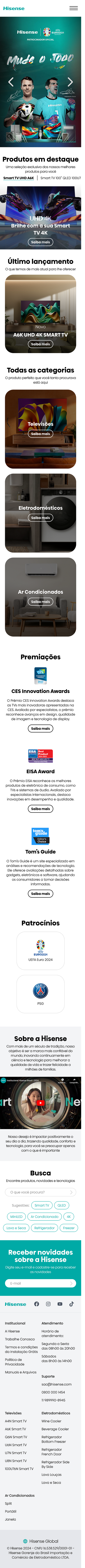 Site Hisense - Mobile ui ux