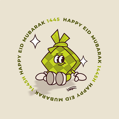 Happy eid mubarak - Ketupat static animation animation eid happy ied islam ketupat moslem motion