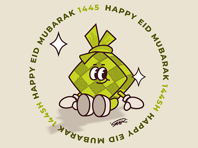 Happy eid mubarak - Ketupat static animation animation eid happy ied islam ketupat moslem motion