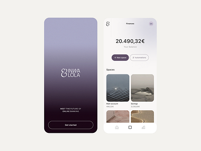 Inwa&Lola app banking mobile ui ux