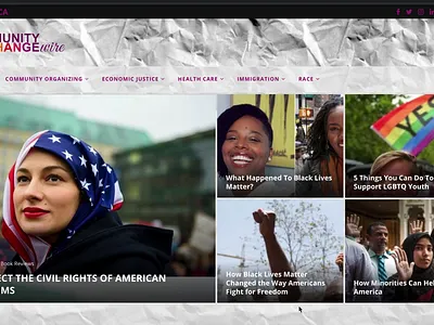 Redesign Community Change Website branding design typography ui ux