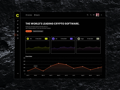 Crypto Dashboard crypto dashboard saas ui web design