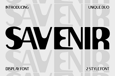 Savenir – Unique Display Font bold font branding font business card font digital font display font elegant font greeting card illustration invitation font logo design magazine font modern font movie packaging font poster font professional font sans serif sticker font stylish font unique font