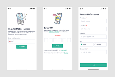 Provider and Patient App Onboarding doctor apps mobile app screens obboarding screens onboarding screens product design ui ux