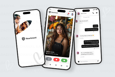 Dating App Concept - Mobile APP UI Design - Figma app app design chat creative dating figma design minimal minimalist mobile ui mobileapp modern splash screen ui ui ux uiux user experience user interface woman