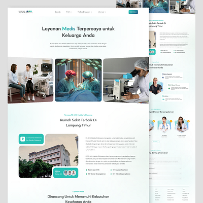 Hospital Website - RS AKA Medika hopsital landing page hospital hospital website landing page medic medical page medical website ui web design website website design