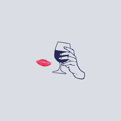 Wine graphic design illustration logo