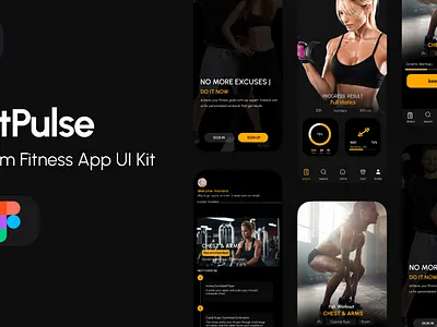 FitPulse Gym Fitness App UI app app redesign design figma fitness app graphic design gym app health app ui uiux