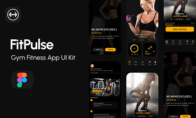 FitPulse Gym Fitness App UI app app redesign design figma fitness app graphic design gym app health app ui uiux