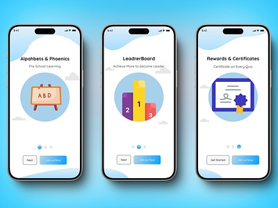 Kids App Onboarding ai ai art branding childfriendly design earlylearning education app educational app design educationalapps funforkids graphic design illustration kids app kids app onboarding kids app uiux kidsapp learning app design learningapps ui