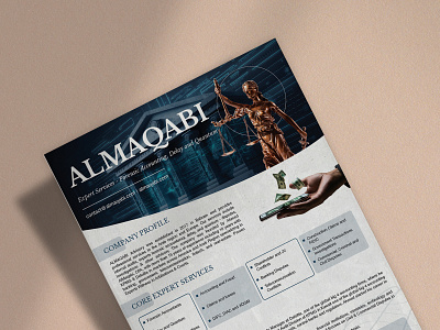 One-pager Design for ALMAQABI banner branding companyprofile design flyer graphic graphic design investment flyer design law flyer design leaflet leafletdesign minimal design one pager onepager onepager design poster proposal