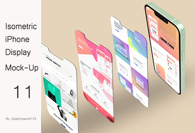 Isometric iPhone Display Mock-Up 11 iphone 16