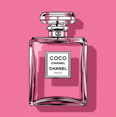 Art & illustrations chanel bottle illustration chanel perfume art coco chanel graphic design illustration perfume bottle illustration ui