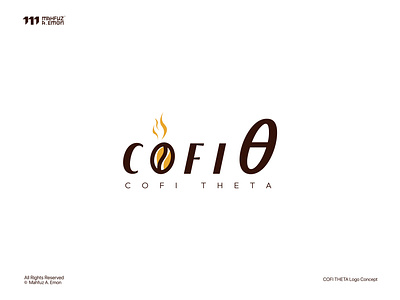 Coffee Shop Logo Concept - COFI THETA branding brew cafebranding cafeteria coffee coffee bean coffee shop logo cofi theta creative flamedesign hotcoffee logo logotrends minimallogo modern simple starbucks unique wordmark wordmarklogo