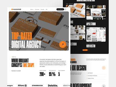 Digital Agency Landing Page Web UI Design - Free Design Template design studio design template digital agency landing page ui ui kit ux web web design