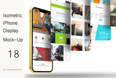 Isometric iPhone Display Mock-Up 18 iphone 16