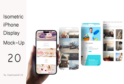 Isometric iPhone Display Mock-Up 20 iphone 16