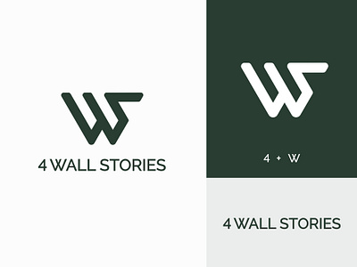 Logo design - 4 WALL STORIES abstract logo app logo branding business logo creative logo design design graphic design icon illustration logo logo design logos minimal logo design modern logo startup symbol typography ui vector