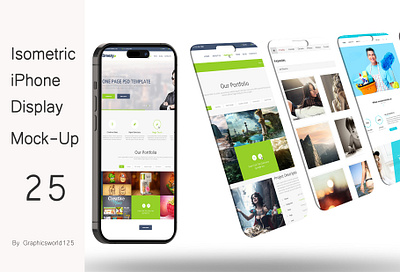Isometric iPhone Display Mock-Up 25 iphone 16