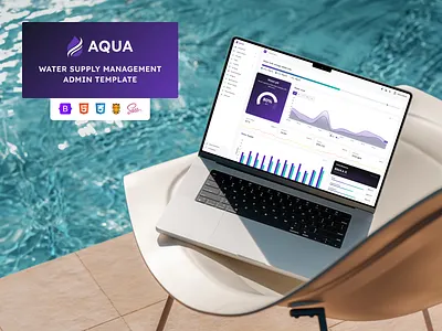 AQUA Water supply management admin template admin dashboard bootstrap dashboard design html supply management water dashboard