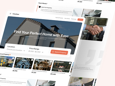 🏠 UrbanNest - Property Landing Page design ui ux