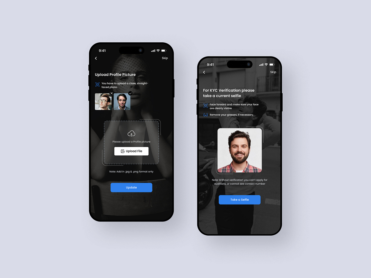 Seamless KYC Verification and Profile Picture Upload UI 🎉 by Urvik ...