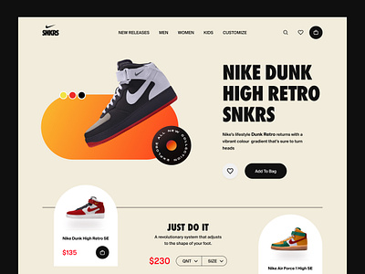 Nike Shoes Website Design UI adidas air jordan airmax ecommerce fashion footwear nike nike air nike running nike shoes online shop puma shoes store shopify store shopify website shopping sneakers ui design web design website