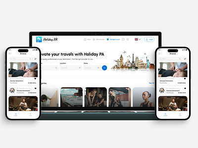 Holiday Service Booking App | Saas | UI UX app design booking app figma mobile app travel ui design uiux user experience user interface web design