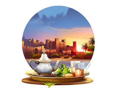 Home bered city illustration lifestyle light maroc morroco tea the travel