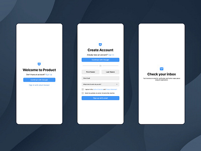 Mobile App - SignUp Flow log in ui ux