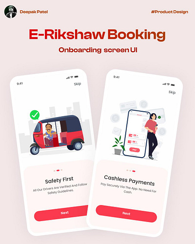 E-Rikshaw Booking App productdesign ui