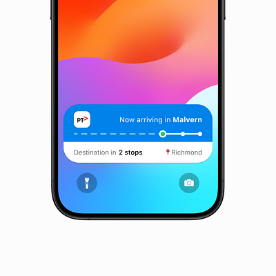 iPhone live activity for Melbourne public transport app design iphone app live activity ui ux