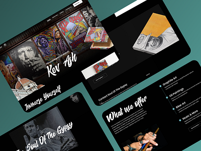 Website For Soul Of The Gypsy Art art website artist website landing page ui ui design uiux web design website