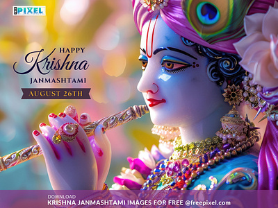 Krishna Janmashtami Indian Festival 3d branding celebration content creation design festival festival celebration freepixel graphic design illustration indian festival krishna krishna janmashtami marketing sources stock images stock photos visual identity