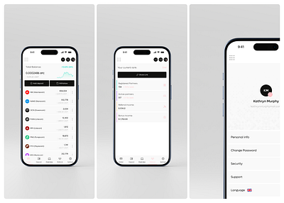 Crypto Mobile Banking Application - UX UI Design mobile App application design branding crypto crypto web site design design. figma mobile app mobile banking ui ui ux crypto ux ui web design web design web design crypto app